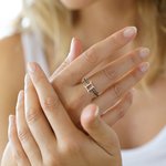 Personalizado Piedra de Nacimiento Signo de Constelación del Zodíaco Anillo de Plata de Ley Regalo de Cumpleaños para Mujer