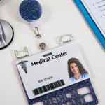 Personalizzato Cat Dog Horse Ears Line Acrylic Badge Topper con nome Creative ID Card Decoration Thank You Gift for Medical Worker Pet Lover