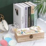 Personalised Peter Rabbit Bunny Wooden Storage Box Easter Birthday Gift for Kids Friend
