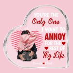 Plaque en Acrylique Décor de Maison Romantique Personnalisé avec Noms Message You're the Only One Cadeau Anniversaire Saint Valentin pour Couple