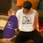 Personalizada Mejor Amigo Fist Bump Perro y Dueño Sudadera con capucha a juego con los nombres Multicolor Disponible Regalo de cumpleaños para los amantes de las mascotas