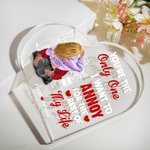 Plaque en Acrylique Décor de Maison Romantique Personnalisé avec Noms Message You're the Only One Cadeau Anniversaire Saint Valentin pour Couple