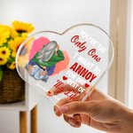 Plaque en Acrylique Décor de Maison Romantique Personnalisé avec Noms Message You're the Only One Cadeau Anniversaire Saint Valentin pour Couple