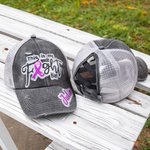 Personalisierte Dies ist mein Kampf Hut Glitter Name Baseballmütze mit Schleife Brustkrebs inspirierendes Geschenk für sie