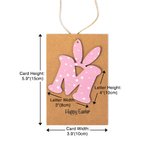 Personalisierte Frohe Ostern Karte mit hölzernen Hase Polka Dots Brief Tag Ostern Geschenk für Kinder