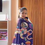 Personalized Planet Galaxy Fleece Blanket with Astronaut Avatar Universe Theme Home Decoration Birthday Gift for Kids Space Fans