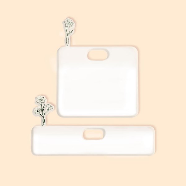 Personalized Birth Flower Bouquet Acrylic Badge Topper Creative ID Card Decoration Birthday Gift for Teacher Nurse