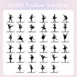 Personalizzato danza Ballerina Ballet Pose Canvas Tote Bag con nome Grande capacità Compleanno Anniversario Regalo per lei