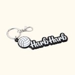Personalized 3D Volleyball Name Keychain Multicolor Sport Theme Bag Tag Back to School Team Gift for Volleyball Coach Player