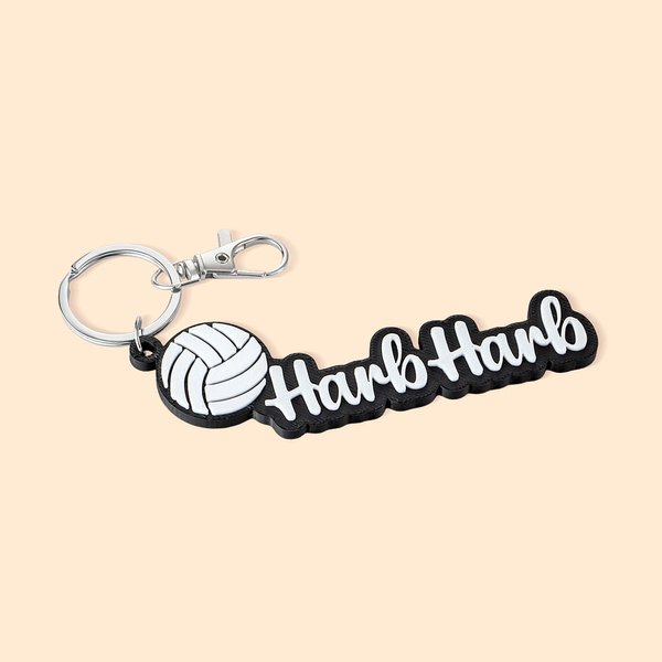 Personalized 3D Volleyball Name Keychain Multicolour Sport Theme Bag Tag Back to School Team Gift for Volleyball Coach Player