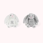 Personalisierter Plüsch-Hase aus Baumwolle Kaninchen Spielzeug mit Text Ostern Geschenk für Kinder