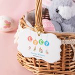 Personlig Peter Rabbit keramisk prydnad med namn och datum Holiday Balloon Theme Dekoration Dop Påskgåva för familj Barn