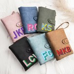 Henkilökohtainen Shadow Monogram Nahka taitettu rannekoru lompakko kortinhaltija Syntymäpäivä Bridal Party lahja hänelle