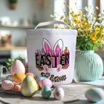 Panier de Bonbons Sac Personnalisé avec Nom Motif Lapin Carotte Cadeau de Pâques pour Enfant