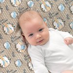 Gepersonaliseerde Peter Rabbit Bunny Polka Dot deken met initiaal en naam Pasen Verjaardagscadeau voor kinderen