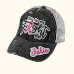 Personalisierte Dies ist mein Kampf Hut Glitter Name Baseballmütze mit Schleife Brustkrebs inspirierendes Geschenk für sie