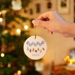 Personlig Peter Rabbit keramisk prydnad med namn och datum Holiday Balloon Theme Dekoration Dop Påskgåva för familj Barn