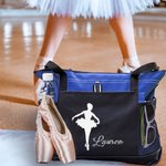 Sac à Main Personnalisé avec Nom et Motif Ballet Sac à Fermeture Éclair Cadeau Anniversaire pour  Ballerine Amatrice de Danse