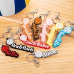 Personalized 3D Volleyball Name Keychain Multicolor Sport Theme Bag Tag Back to School Team Gift for Volleyball Coach Player