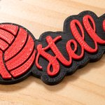 Personalized 3D Volleyball Name Keychain Multicolor Sport Theme Bag Tag Back to School Team Gift for Volleyball Coach Player