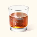 Vetro scotch Whiskey da 10 oz con nome inciso Regalo di compleanno per la festa del papà per l'uomo.