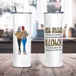 Gepersonaliseerde stijlvolle Gralish Quote 20 oz Roestvrij Staal Skinny Tumbler met namen en deksel Rietje Borstel Afstuderen Verjaardagscadeau voor B