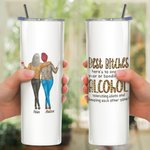 Gepersonaliseerde stijlvolle Gralish Quote 20 oz Roestvrij Staal Skinny Tumbler met namen en deksel Rietje Borstel Afstuderen Verjaardagscadeau voor B