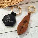 Gepersonaliseerde Geboorte Bloem Sterke Magnetische Leren Naam Hoed Clip met Gouden Gesp Reis accessoire Gift voor Vrouwen