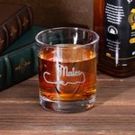 Vetro scotch Whiskey da 10 oz con nome inciso Regalo di compleanno per la festa del papà per l'uomo.