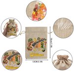 Sac à Bonbons Personnalisé avec Nom Sac en Toile de Jute Motif Lapin Cadeau de Pâques pour Enfants