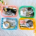 Personalized Birth Flower Clear Makeup Bag with Zipper and Name Water Proof Travel Cosmetic Accessory Birthday Bridesmaid Party Gift for Her