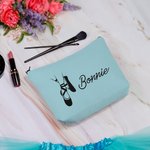 Personalizzato Ballerina Silhouette Makeup Bag con nome Festa della Mamma Compleanno Anniversario Regalo per Lei