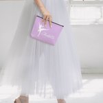 Personalizzato Ballerina Silhouette Makeup Bag con nome Festa della Mamma Compleanno Anniversario Regalo per Lei