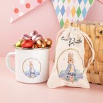 Mug Émaillé Personnalisé avec Nom Tasse à Motif de Lapin Pierre ou Flopsaut Cadeau Anniversaire Pâques pour Enfant Ami