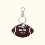 Portachiavi personalizzati con nome e numero Set di 2 accessori per borse da viaggio Regalo per gli amanti del calcio