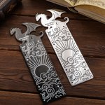 Libro Personalizado Dragón Sol Nube Patrón Marcapáginas con Nombre y Texto Regalo de Cumpleaños para Amante de los Libros