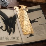 Libro Personalizado Dragón Sol Nube Patrón Marcapáginas con Nombre y Texto Regalo de Cumpleaños para Amante de los Libros