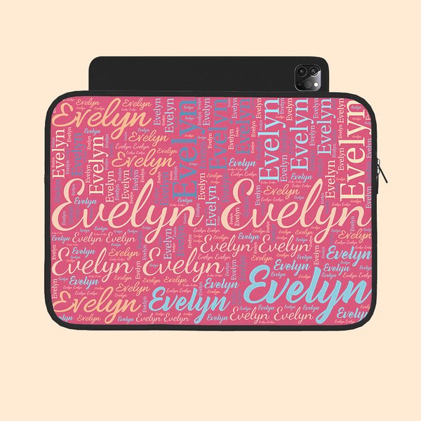 Sacoche d'Ordinateur Portable Personnalisée avec Prénom Cadeau Anniversaire pour Femme Homme
