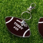 Portachiavi personalizzati con nome e numero Set di 2 accessori per borse da viaggio Regalo per gli amanti del calcio