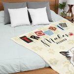 Couverture douce personnalisée avec nom pour chien, chat et animaux de compagnie Cadeau d'anniversaire pour les propriétaires d'animaux de compagnie