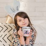 Tasse en Émail de Qualité Alimentaire Mug Personnalisé avec Nom Cadeau Anniversaire Pâques pour Enfant