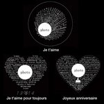 Collier Personnalisé avec Photo de Projection et Texte sur Pendentif Vertical Cadeau Anniversaire Marigae pour Femme Homme