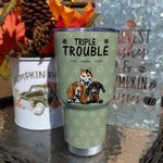 Gepersonaliseerde schattige Paw Trouble Maker 30oz Tumbler Verjaardagscadeau voor huisdierliefhebber