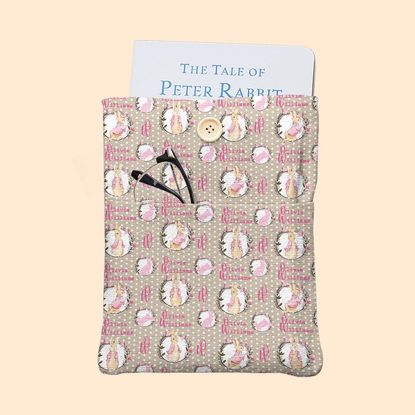 Personalised Peter Rabbit Book Cover with Front Pocket Easter Gift for Kid