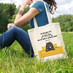 Spersonalizowana duża torba z otwartą kieszenią Mówimy ci, że nie jesteśmy psami / kotami / zwierzętami, które nasza mama powiedziała, że jesteśmy dziećmi Prezent dla miłośnika zwierząt