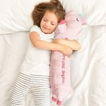 Personalized Cute Comfort Fantasy Unicorn Plush Toy Pillow Soothing Long Plush Pillow with Kid Name Christmas Gift Birthday Gift for Kid