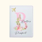 Personalised PU Leather Easter Peter Rabbit Passport Cover with Name and Initial Birthday Easter Gift for Kids Travel Lovers