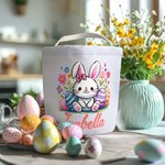 Panier à Bonbons Personnalisé avec Prénom et Motif de Pâques Cadeau Anniversaire Pâques pour Enfant Famille