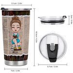 Personalizzato Just A Girl Who Loves Books 20oz Food Grade Tumbler Compleanno Regalo di lettura per gli amanti dei libri