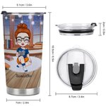 Gepersonaliseerde Just A Girl Who Loves Books 20oz Tumbler Kerstcadeau voor boekenliefhebbers